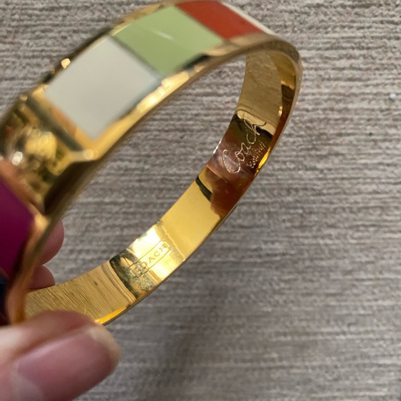 Coach Multicolor Enamel Bracelet with Gold Accents - Picture 2 of 5
